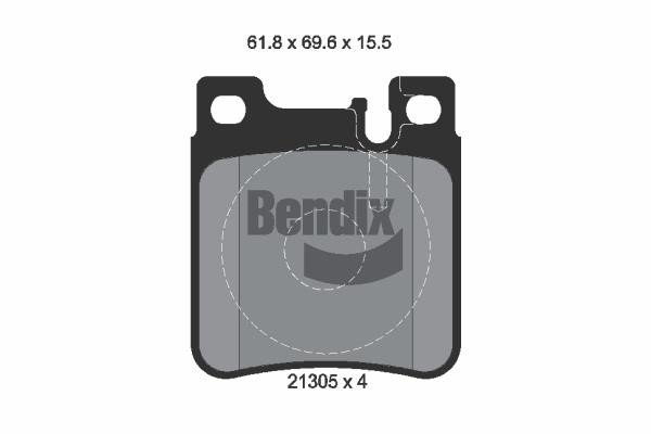 Bendix USA BPD1778 Brake Pad Set, disc brake BPD1778