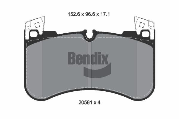 Bendix USA BPD2360 Brake Pad Set, disc brake BPD2360