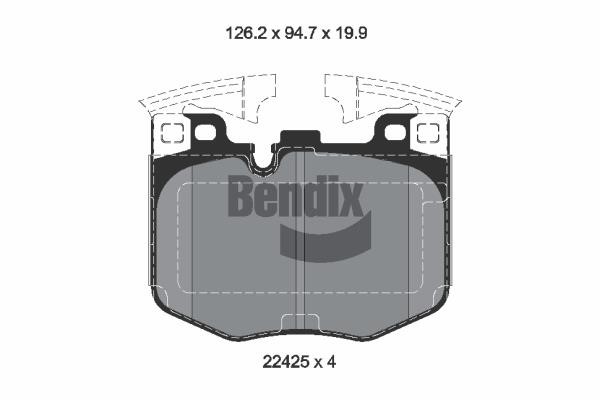 Bendix USA BPD2336 Brake Pad Set, disc brake BPD2336