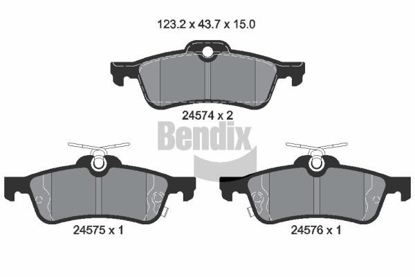 Bendix USA BPD1440 Brake Pad Set, disc brake BPD1440