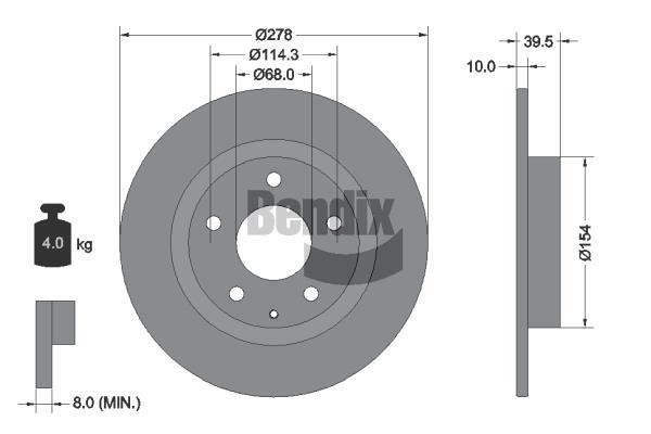 Bendix USA BDS1725 Brake disc BDS1725 BDS1725 Bendix USA Brake disc