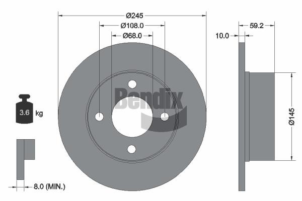 Bendix USA BDS1690 Brake disc BDS1690 BDS1690 Bendix USA Brake disc