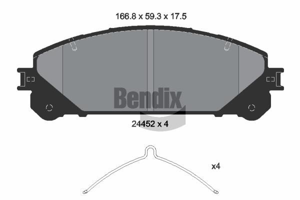 Bendix USA BPD1488 Brake Pad Set, disc brake BPD1488
