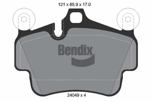 Bendix USA BPD1600 Brake Pad Set, disc brake BPD1600