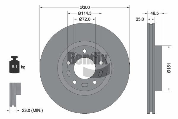 Bendix USA BDS1290 Brake disc BDS1290 BDS1290 Bendix USA Brake disc