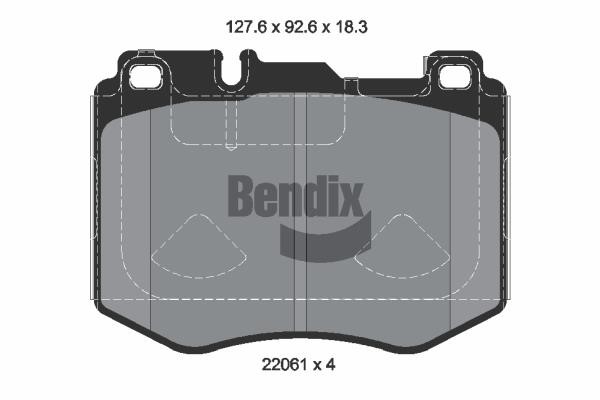 Bendix USA BPD2357 Brake Pad Set, disc brake BPD2357