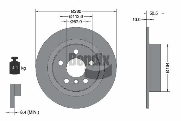 Bendix USA BDS1374 Brake disc BDS1374 BDS1374 Bendix USA Brake disc