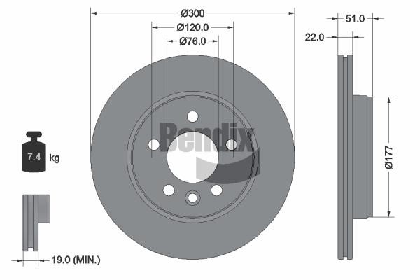 Bendix USA BDS1541 Brake disc BDS1541 BDS1541 Bendix USA Brake disc