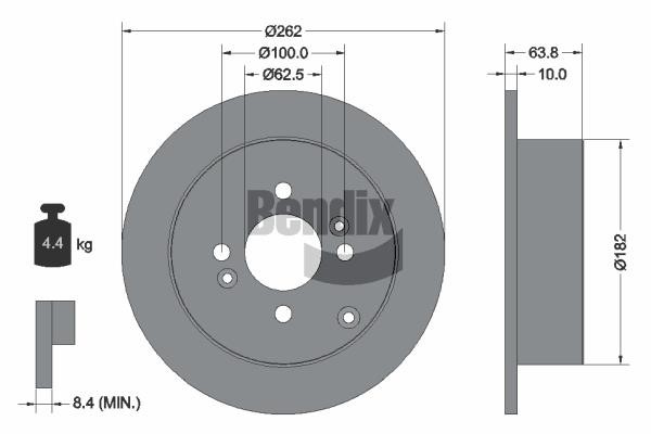 Bendix USA BDS1296 Brake disc BDS1296 BDS1296 Bendix USA Brake disc