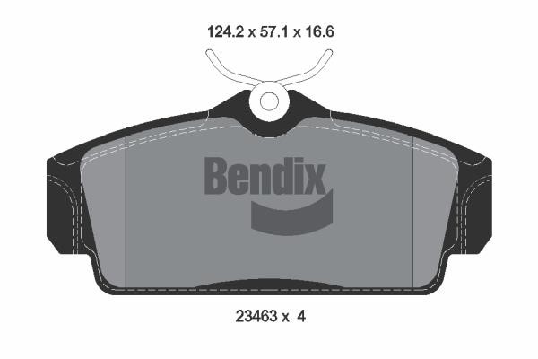 Bendix USA BPD1986 Brake Pad Set, disc brake BPD1986