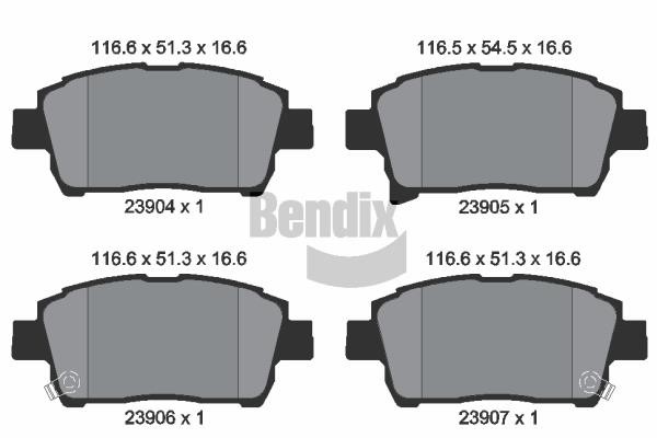 Bendix USA BPD2062 Brake Pad Set, disc brake BPD2062