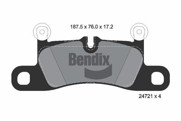Bendix USA BPD1279 Brake Pad Set, disc brake BPD1279