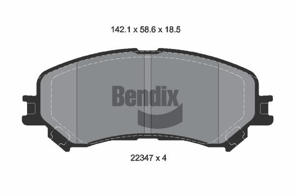 Bendix USA BPD1178 Brake Pad Set, disc brake BPD1178