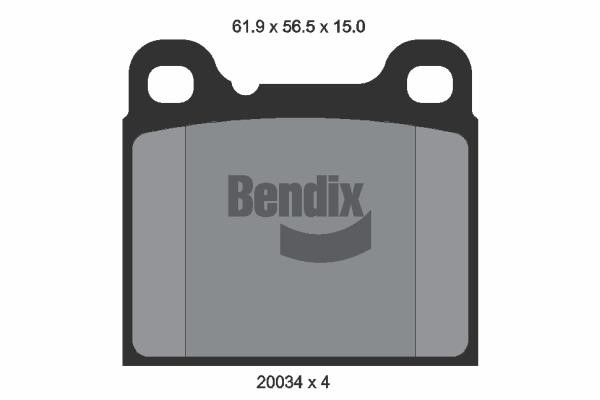 Bendix USA BPD1678 Brake Pad Set, disc brake BPD1678