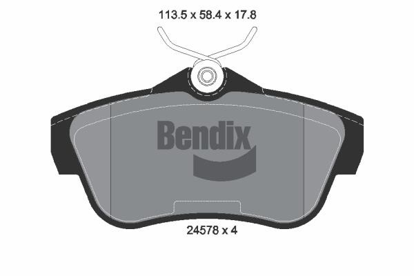 Bendix USA BPD1595 Brake Pad Set, disc brake BPD1595