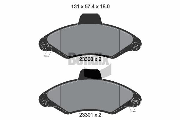 Bendix USA BPD1959 Brake Pad Set, disc brake BPD1959