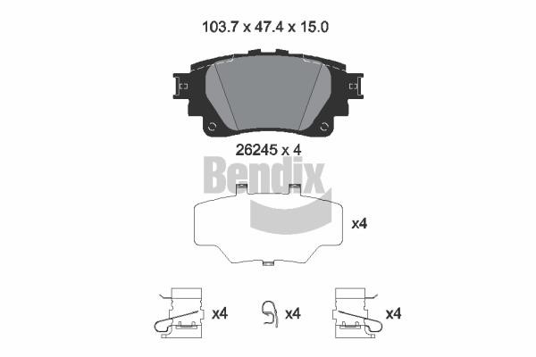 BPD1671 Bendix USA Brake pad set