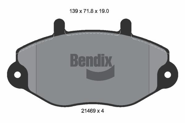 Bendix USA BPD1793 Brake Pad Set, disc brake BPD1793