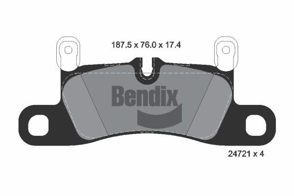 Bendix USA BPD1601 Brake Pad Set, disc brake BPD1601