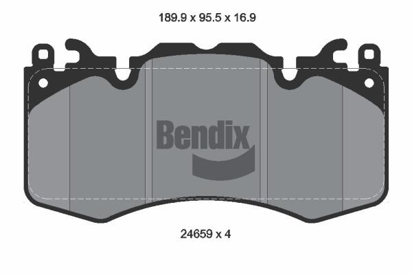 Bendix USA BPD2182 Brake Pad Set, disc brake BPD2182