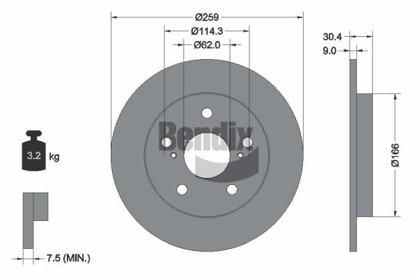 Bendix USA BDS1494 Brake disc BDS1494 BDS1494 Bendix USA Brake disc