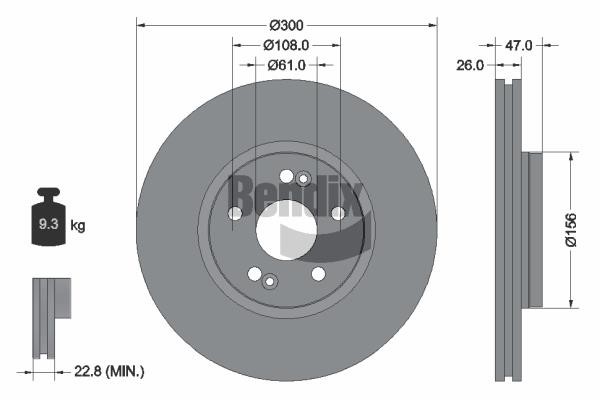 Bendix USA BDS1125 Brake disc BDS1125 BDS1125 Bendix USA Brake disc