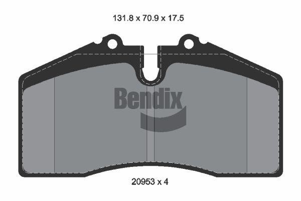 Bendix USA BPD1736 Brake Pad Set, disc brake BPD1736