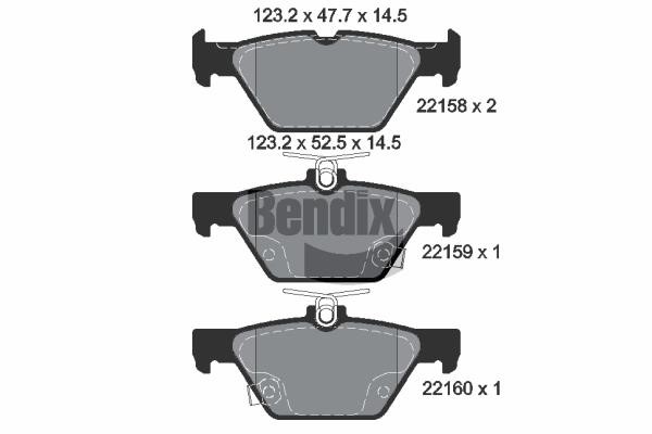 Bendix USA BPD1876 Brake Pad Set, disc brake BPD1876