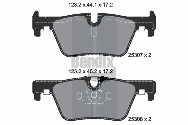Bendix USA BPD1017 Brake Pad Set, disc brake BPD1017