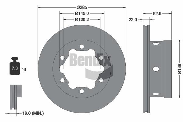 Bendix USA BDS1199 Brake disc BDS1199 BDS1199 Bendix USA Brake disc
