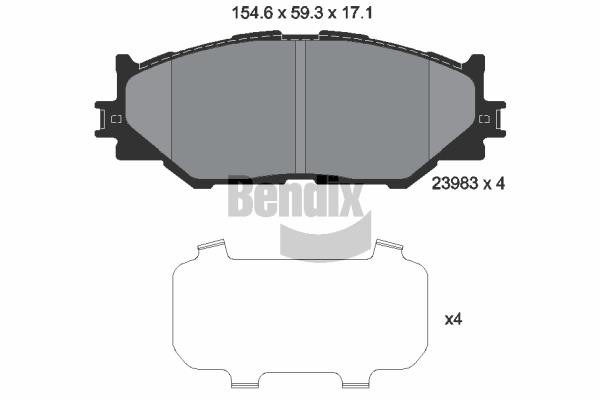 Bendix USA BPD2073 Brake Pad Set, disc brake BPD2073