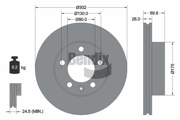 Bendix USA BDS1035 Brake disc BDS1035 BDS1035 Bendix USA Brake disc