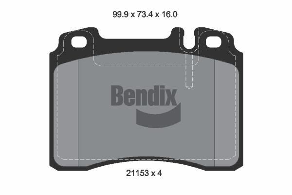 Bendix USA BPD1754 Brake Pad Set, disc brake BPD1754