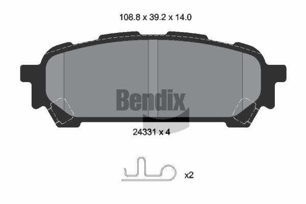 Bendix USA BPD2130 Brake Pad Set, disc brake BPD2130