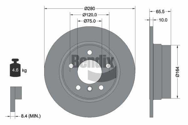 Bendix USA BDS1153 Brake disc BDS1153 BDS1153 Bendix USA Brake disc
