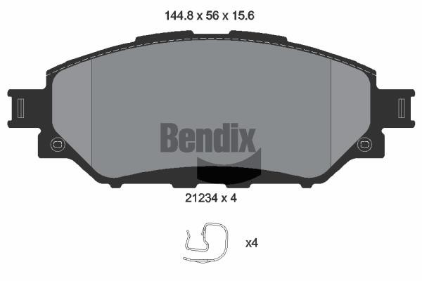 Bendix USA BPD2306 Brake Pad Set, disc brake BPD2306