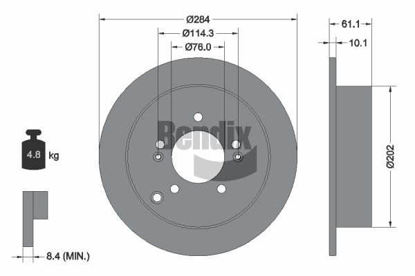 Bendix USA BDS1343 Brake disc BDS1343 BDS1343 Bendix USA Brake disc