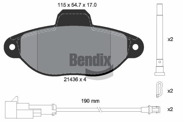 BPD1114 Bendix USA Brake pad set