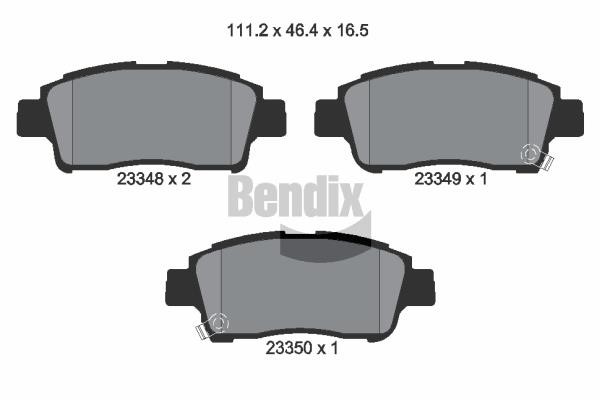 BPD1312 Bendix USA Brake pad set