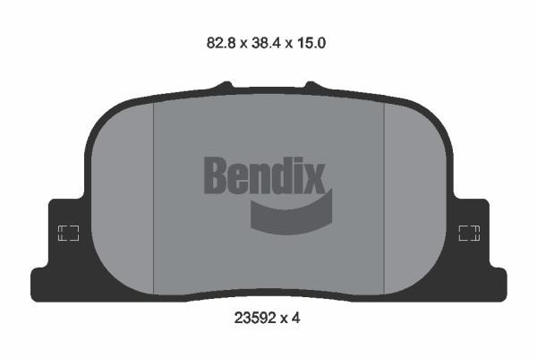 Bendix USA BPD2016 Brake Pad Set, disc brake BPD2016