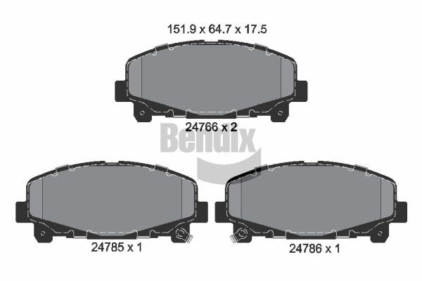 Bendix USA BPD2194 Brake Pad Set, disc brake BPD2194