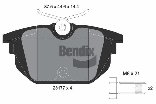 Bendix USA BPD1938 Brake Pad Set, disc brake BPD1938