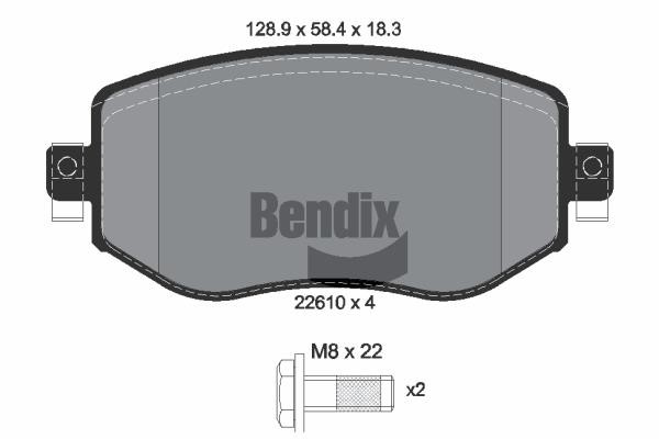 Bendix USA BPD1535 Brake pad set BPD1535 BPD1535 Bendix USA Brake pad set