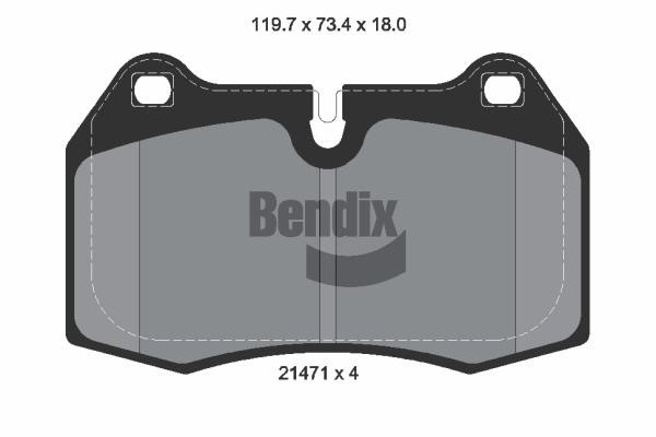 Bendix USA BPD1797 Brake Pad Set, disc brake BPD1797