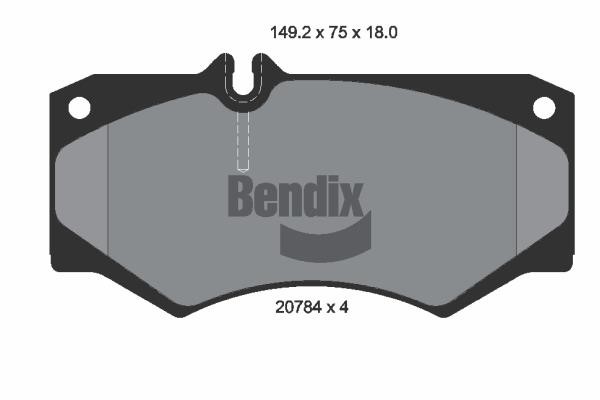 Bendix USA BPD1725 Brake Pad Set, disc brake BPD1725