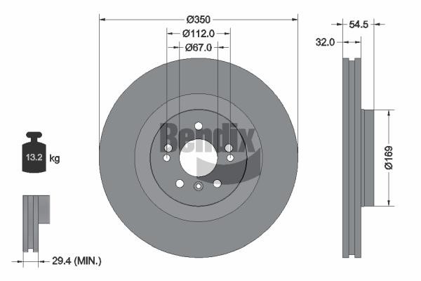 Bendix USA BDS1513 Brake disc BDS1513 BDS1513 Bendix USA Brake disc
