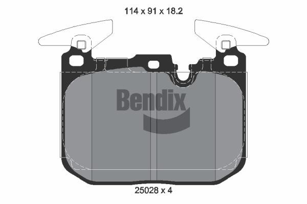 Bendix USA BPD1513 Brake Pad Set, disc brake BPD1513