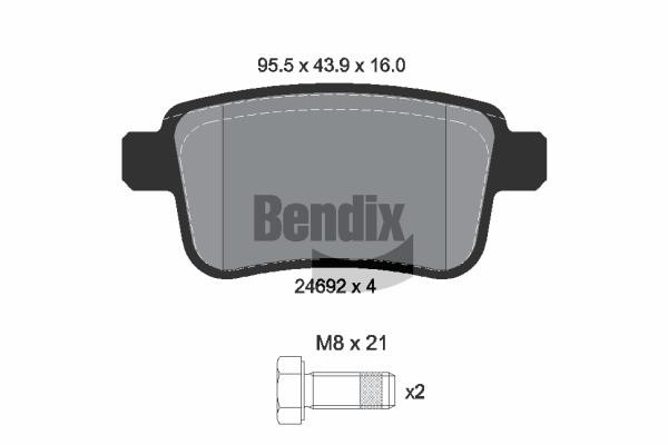 Bendix USA BPD1532 Brake pad set BPD1532 BPD1532 Bendix USA Brake pad set