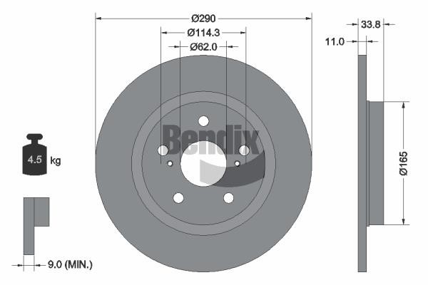 Bendix USA BDS1658 Brake disc BDS1658 BDS1658 Bendix USA Brake disc