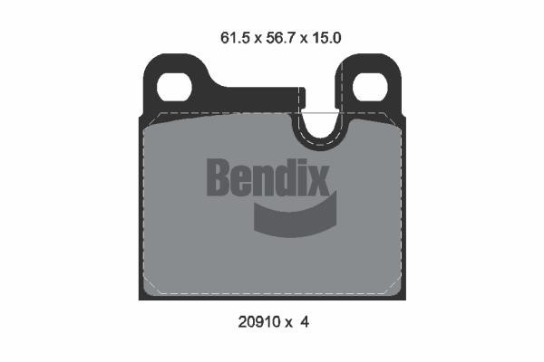 Bendix USA BPD1470 Brake Pad Set, disc brake BPD1470